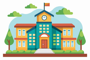 Wall Mural - Modern school buildings exterior