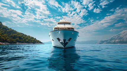 Wall Mural - private yacht in the sea