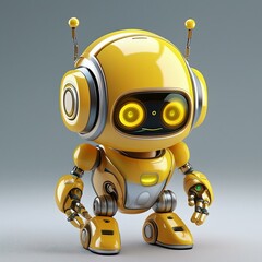 Wall Mural - yellow mascot droid