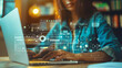 © Suriyo - A person using an e-learning platform.