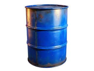 blue steel oil barrel