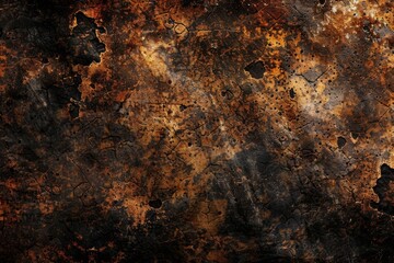 Rustic grunge metal texture with orange and brown tones