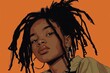 © volga - Alluring digital portrait of a young woman with dreadlocks