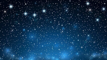 Wall Mural - a dark, starry night sky.