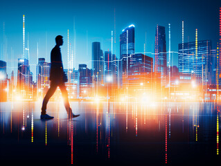 Wall Mural - Business & Finance: Abstract Background for Finance, Business, Accountancy, Investment, Market, and Website Banner.