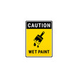 © Ind studio - Wet paint sign or caution wet paint symbol vector isolated. Best wet paint symbol for anything design, print, and more about caution wet paint.