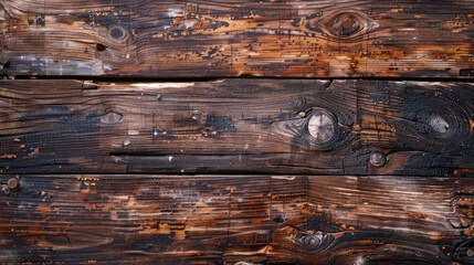 Wall Mural - Top View of Antique Wooden Surface