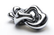 © kristina - Abstract metal sculpture with fluid, intertwined shapes, isolated on a white background, showcasing modern art and design, perfect for themes related to contemporary art and creativity.