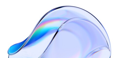 abstract colorful shape, 3d render