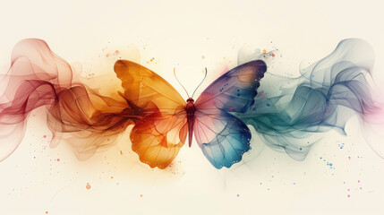 Wall Mural - Colorful Butterflies