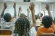 © Snowstudio - students raising their hands in class