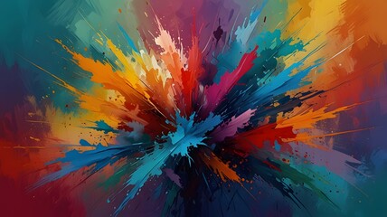 Wall Mural - abstract colorful background, ai generated