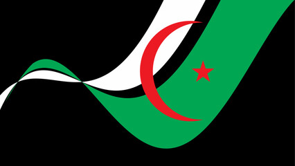 Patriotic Background with Algeria flag colors. An element of impact for the use you want to make of it. Happy independence day of Algeria, 01 november, revolution day. Vector illustration