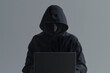 © john - a human in black hoodie using a laptop