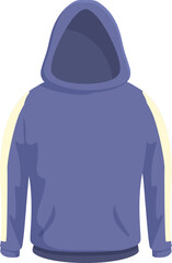 Wall Mural - Blue hooded sweatshirt with the hood up, perfect for showcasing your designs or for casualwear projects