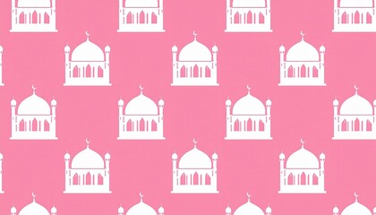 Wall Mural - seamless pattern with building mosque