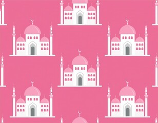 Wall Mural - pattern with mosque icon