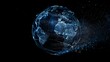 © Copi - A digital rendering of the Earth with glowing lines of light.