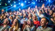 © N7 - Film Premiere Audience Blur: A blurred background of an audience at a film premiere, with people excited to see the movie.