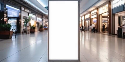 Wall Mural - Blank Advertisement Sign in a Shopping Mall
