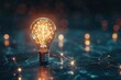 © Bijac - illuminated light bulb symbolizing creativity and innovation 3d concept rendering