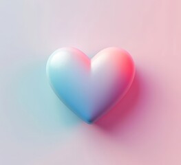 Wall Mural - Vibrant Heart Graphic with Pastel Colors