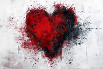 Poster - Abstract Heart Splatter Art