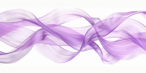 Poster - Abstract Flow Art with Purple and White Swirls