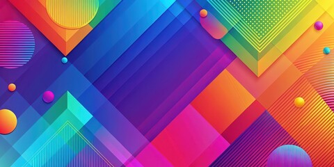 Wall Mural - Abstract background with colorful gradients and geometric shapes, background, wallpaper, abstract, design, texture, colorful