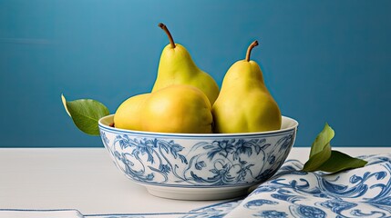 A bowl of pears