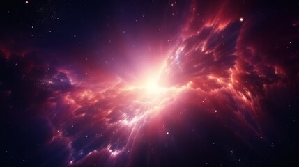 Wall Mural - Exploding star. Universe expanding, nebulae stardust. Supernova background wallpaper