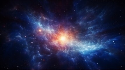 Wall Mural - Exploding star. Universe expanding, nebulae stardust. Supernova background wallpaper