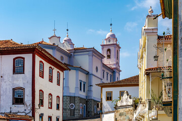 Wall Mural - View of the historic city of Diamantina with its houses and churches