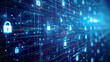 © ArtistryAxis - Firewall and internet security concept secured access to user personal data information digital lock icons and network connections on a sleek blue background emphasizing cybersecurity