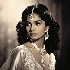 Portrait of Indian woman Bollywood actress