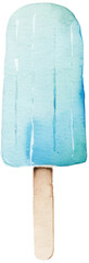 Wall Mural - Watercolor Popsicles are isolated on a transparent Background.