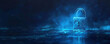© patcharida - A digital padlock on a dark blue background