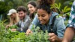 © Best - A close-up of a person at a gardening club meeting, happily exchanging tips and ideas with fellow gardening enthusiasts.