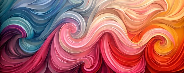 Wall Mural - Bright swirly lines