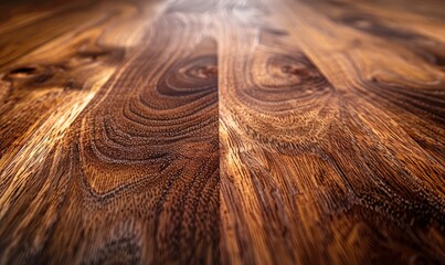 Wall Mural - dark maple wood surface with polish