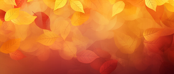 Poster - Golden Autumn Leaves Abstract Background