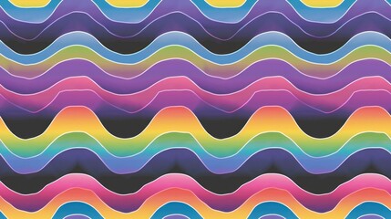 Poster - Abstract Colorful Wavy Pattern