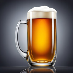 glass of beer on dark background