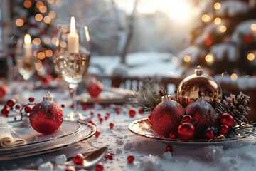 Poster - christmas table setting