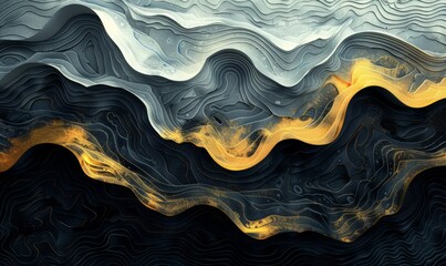 Wall Mural - Organic wave patterns