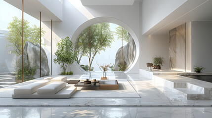 Sticker - modern living room interior