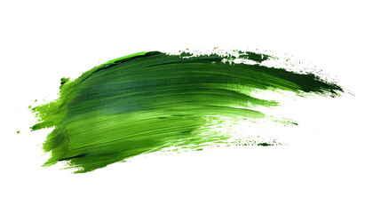 Wall Mural - Green Brush Stroke isolated on white background
