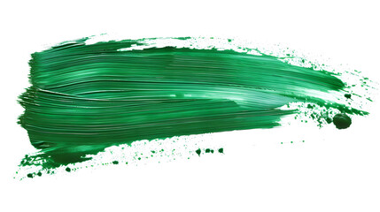 Wall Mural - Green Brush Stroke isolated on white background
