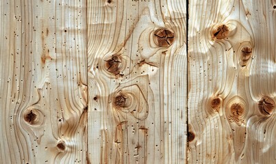 Wall Mural - light birch wood texture with knots