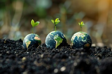 achieving and growing sustainability concept. Aim to ptositive impact on the world while also making a profit. Socially responsible investing, ESG factors, impact investing, sustainable investing